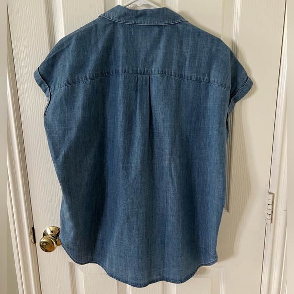 J. McLaughlin 💙 Erika Linen-blend blouse, amazing condition, size: M - Picture 3 of 16